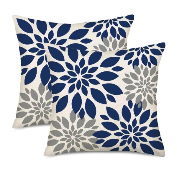 Home - Smilyard Navy Grey White Pillow Covers, Dooxvey Cross Stitch Kits, Nuptio Metal Flower Floor Vase - MSRP $9,802