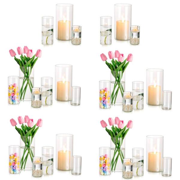 Home - Hewory Cylinder Vases, Sterilite Stacking Storage Drawers, KI Christmas Tree - MSRP $6,473