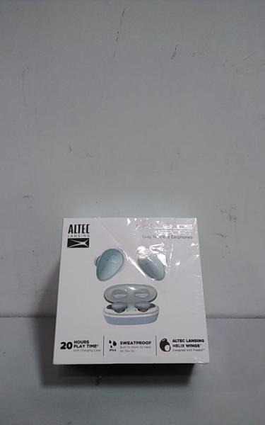 Altec Lansing NanoBuds Sport True Wireless Bluetooth Earbuds, Icy Blue - Est Retail $49