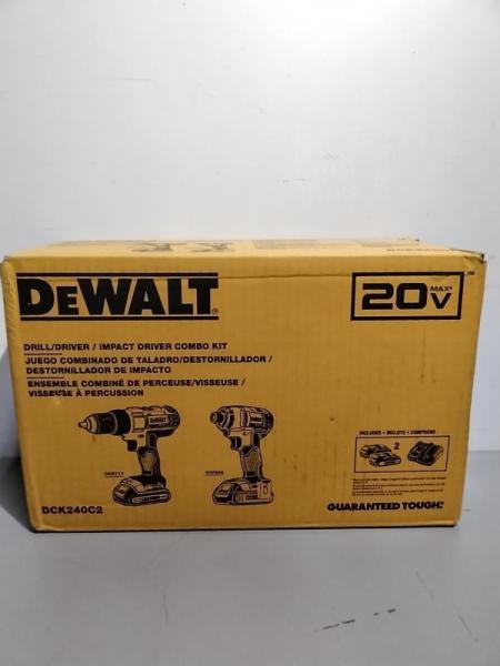 DeWalt DCK240C2 20-Volt Max Drill/Driver & Impact Driver Combo Kit, 1/2 In. - MSRP $699