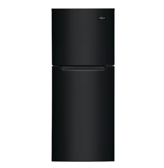 Frigidaire 10 Cu. Ft. Compact Top Freezer Refrigerator in Black, Reversible Door Swing, ENERGY STAR - MSRP $779