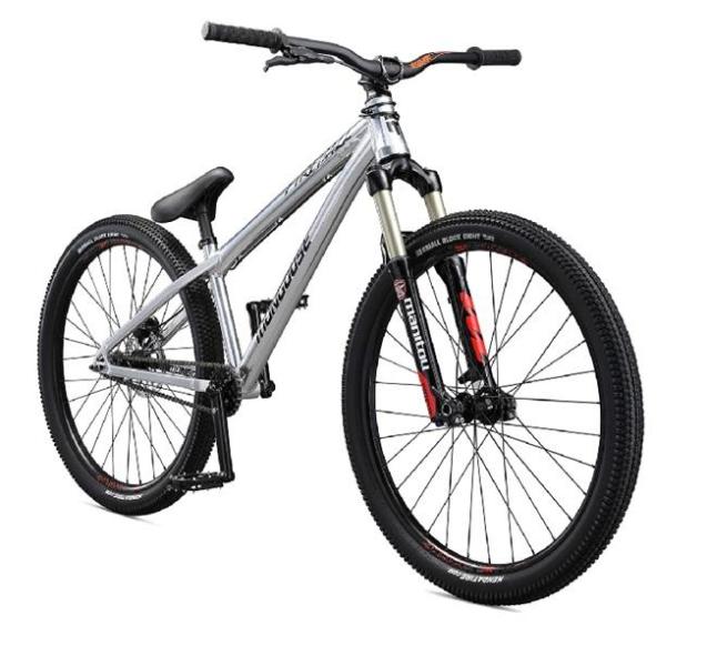 Mongoose Fireball Dirt Jump Unisex Mountain Bike, 26" Wheels, Mechanical Brakes, T1 Aluminum Frame - MSRP $1,449