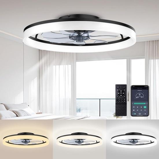 Home Decor - AQUBT Ceiling Fans, AOSKY Blackout Roller Shades, CULER Black Bathroom Wall Mirror - MSRP $1,432