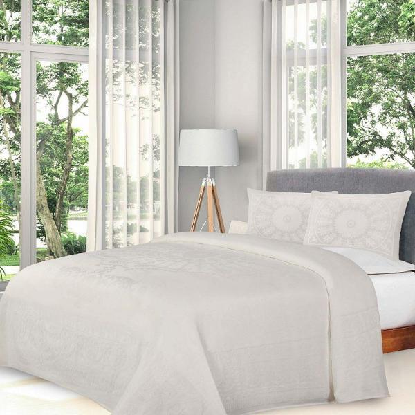 Home - Barbara Sherman Duvet Cover, Elrene Athena Window Curtain, Madison Jersey Chair Slipcover - MSRP $2,692