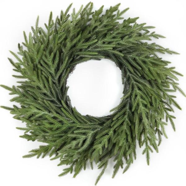 Home - Artgar 26in Pine Wreath, Moonase Soft Fuzzy Throw Blanket, NUPTIO Gold Taper Candle Holders - MSRP $12,343