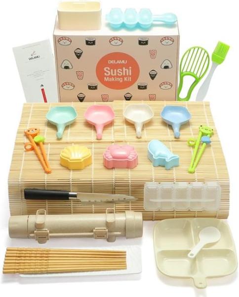 Home - Delamu Sushi Making Kit, HiempTru Coffee Scoops with Bag Clip, Chicken Shredder Large - MSRP $4,385
