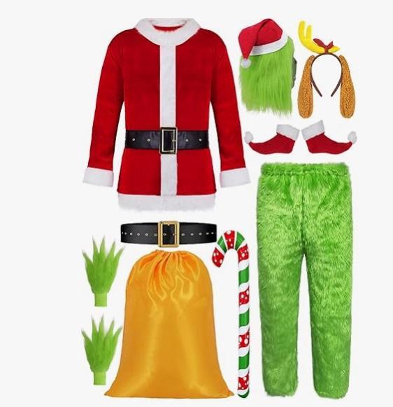 Toy - Jiobabe Pirate Costume Adult Halloween Costumes, KFVZIU Green Suit Santa Claus Costume, Train Set - MSRP $11,211