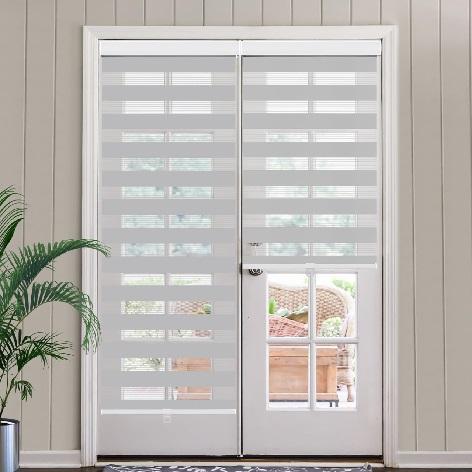 SEEYE Cordless Zebra Window Blinds, French Door Blinds - MSRP $48