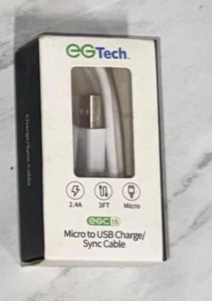 EG TECH 2.4A 12ft Charge/Sync Micro Cables