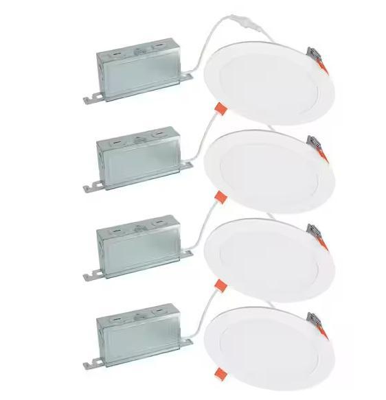 HALO HLBSL 6in Can Less Integrated LEDs, 900 Lumens, White 4pks- Est Retail $15,320