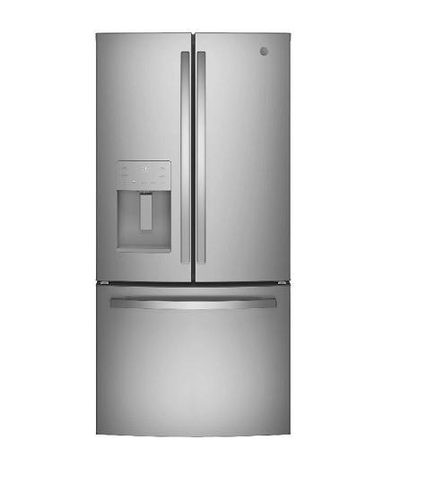 Salvage Appliances - GE Profile PYE18HYRKFS 3" 17.5 cu.ft. French Door Bottom Freezer - MSRP $1,883