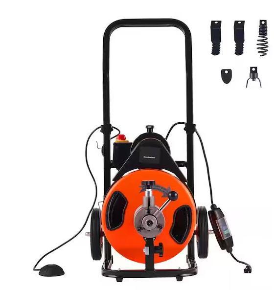 Plumbing - SKYSHALO Sewer Machine Auto Feed 100 ftx3/8in Auger, Glacier Bay, WOODSAM, Master Flow - Est Retail $2,041