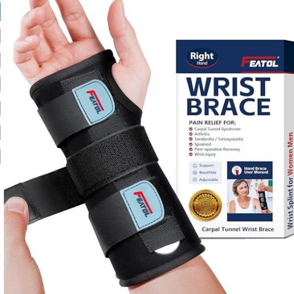 Drugstore- FEATOL Wrist Brace Carpal Tunnel, LUSSO 21mm Mulberry Silk Sleep Mask, Pai Sence Silk Blindfold -MSRP $7,025