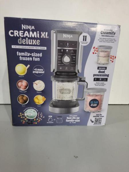 NEW - Ninja CREAMi Deluxe 11-in-1 Ice Cream and Frozen Treat Maker Silver - MSRP $246