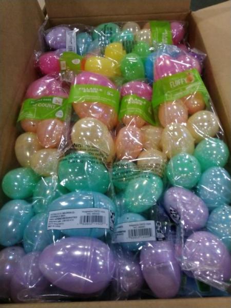 Holidays - Eggs Decorating Kit, Paas Magical Color Cups, Plastic Fillable Eggs, Easter Plush Basket - MSRP $4,163
