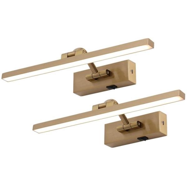 Wireless Picture Lights, Remote & Timer Brass Gallery - MSRP $35