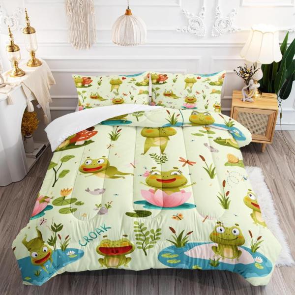 Home - Ailonen Frog Comforter Set, Wolf Duvet Cover Set, Oloepfo Waterproof Chair Covers - MSRP $23,734