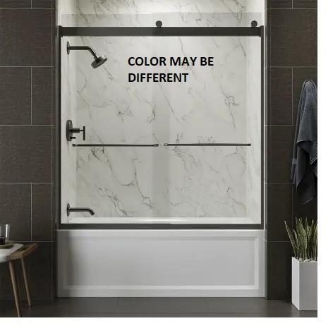 Kohler K-706004-L-BL Frameless Tub Door with Clear Glass - MSRP $648
