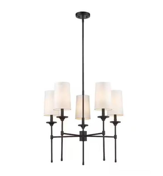 Lighting & Electrical- Emily 5-Light Chandelier, YUHAO, ZJVAIVE, WDETR, HDC, EXCELLO GLOBAL PRODUCTS -Est Retail $1,709