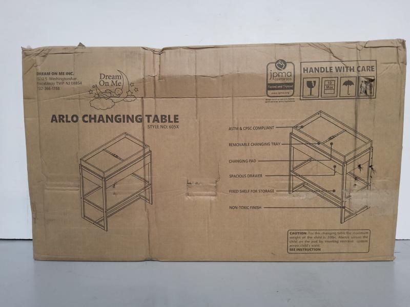 NEW - Dream On Me Bundle Arlo 5-in-1 Convertible Crib, Changing Table, Honeycomb Orthopedic Firm Mattress - MSRP $328