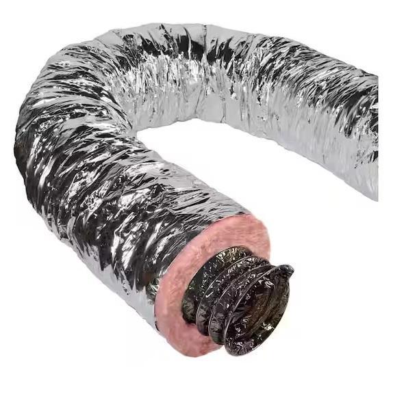 Plumbing - Master Flow 5inx25ft Insulated Flexible Duct R8 Silver Jacket & More - Est Retail $1,266- 2plts