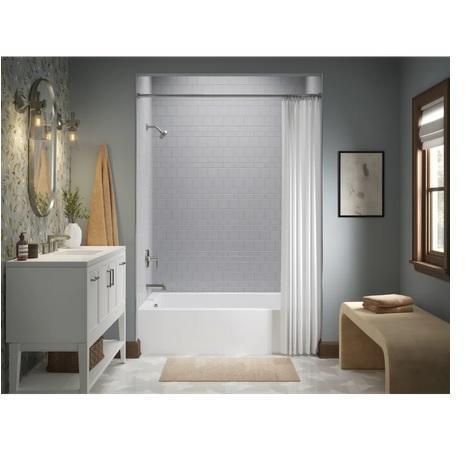 Kohler K-26107-LA-0 Entity 60" x 36" Three Wall Alcove Acrylic Soaking Tub - MSRP $786