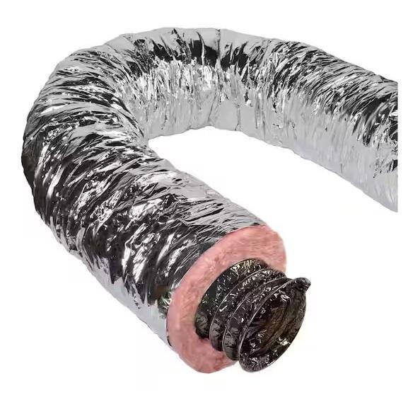 Plumbing - Master Flow 10 in. x 25 ft. Insulated Flexible Duct R8 Silver Jacket & More - Est Retail $1,405