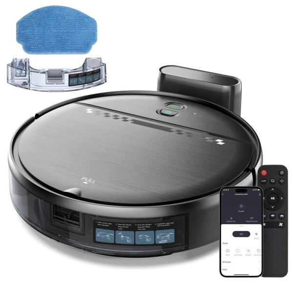 Home - Sheliki Robot Vacuum & Mop, Blunique Heated Mattress Pad, Love's Cabin Bedding Set - MSRP $1,513