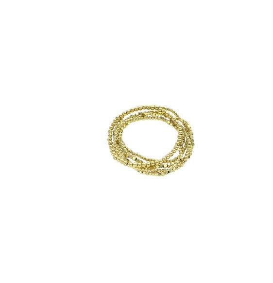 Jewelry- Panacea Beaded Stretch Bracelet, Gold Plated Linear Link Necklace, Link Stretch Bracelet -Original MSRP $1,021
