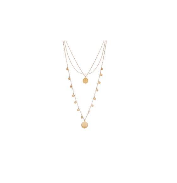 Jewelry - Panacea Layered Circle Pendant Necklace, Lg Multiband Gold Wrist Cuff, Heart Pendant - Original MSRP $889