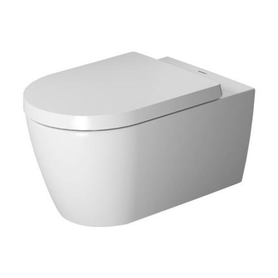 Duravit 2529090092 ME by Starck Dual Flush One-Piece Wall Mounted Rimless Elongated Toilet - MSRP $484