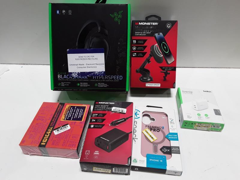 Electronics - Bose, Razer, Speck, Altec Lansing, Monster, Anker, Belkin, PopSockets - MSRP $899