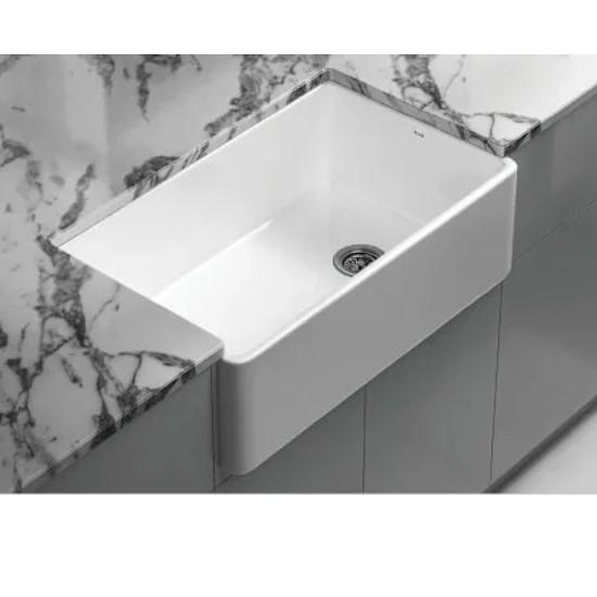 Rohl Allia 30-13/16" Undermount Single Basin Fireclay Kitchen Sink - MSRP $1,199