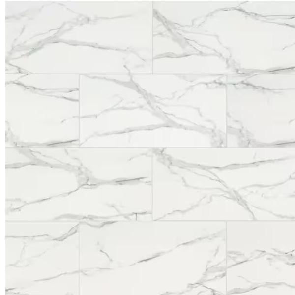 Flooring & Rugs - MSI Carrara Noire 16inx32in Floor/Wall Tiles, EMSER TILE, TrafficMaster, Daltile - Est Retail $1,423