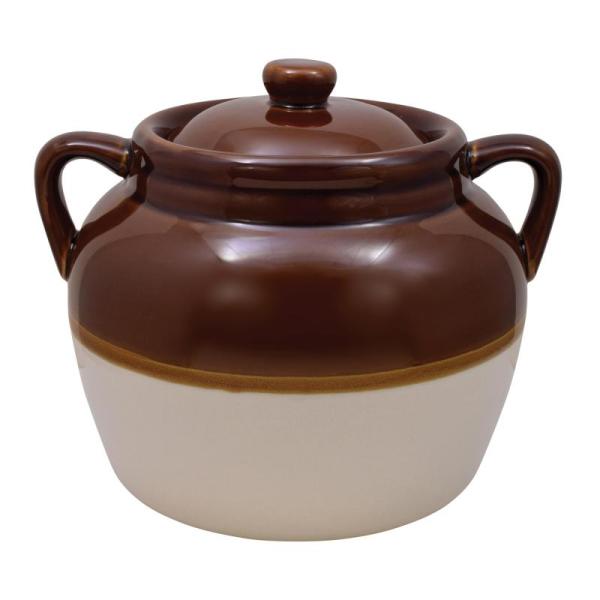 Kitchen - R&M International Traditional Style 4.5-quart Large Ceramic Bean Pots with Lids (Brown) - MSRP $3,059