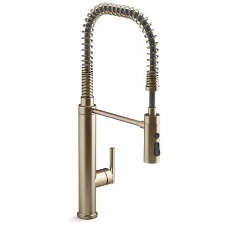 Kohler K-24982-BV Purist 1.5 GPM Single Hole Pre-Rinse Kitchen Faucet - MSRP $831
