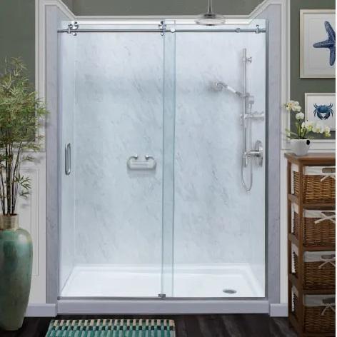 Miseno 20272936 Frameless Sliding Shower Door - MSRP $687