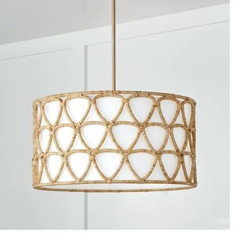 Capital Lighting 347241MA Tulum 4 Light 25" Wide Drum Chandelier - MSRP $670