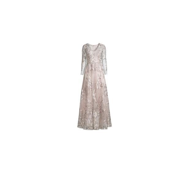 Apparel - Mac Duggal Purple Embroidered Illusion Long Sleeve Gown, SKIMS, Natori, Wacoal, Elan - Original MSRP $2,331