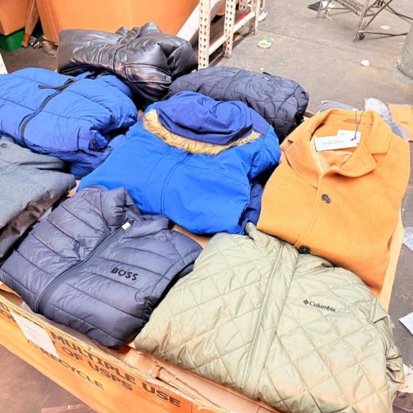 Bulk Lot of 100 Mixed Brand Jackets for Men and Women MSRP $10,000