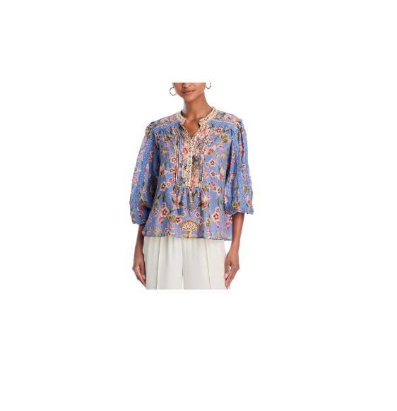 Apparel - Farm Rio Superbloom Tapestry Blouse, The North Face, Robin Piccone, Andie, In Bloom - Original MSRP $2,397