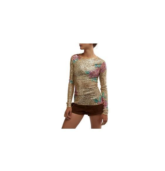 Apparel - Free People Printed Gold Rush Long Sleeve, Robert Barakett Georgia Crewneck T-Shirt - Original MSRP $1,606