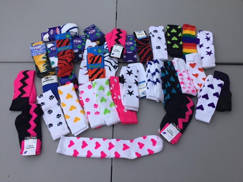 100 Pair New Womenâ€™s Volleyball Sport Socks Spike It - TCK