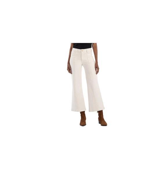 Apparel- KUT Kloth Meg Utility Pocket Wide Leg Jeans, 1822 Denim Butter Ankle Slit Maternity Jean -Original MSRP $1,285