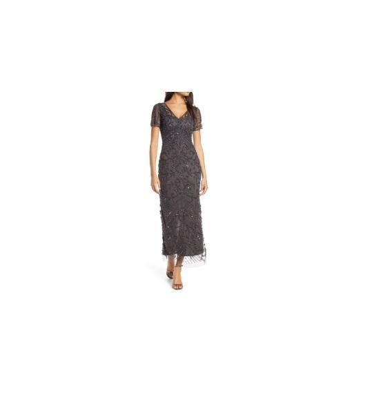 Apparel - Pisarro Nights Beaded Mesh Column Gown, Wacoal Inside Job Unlined Underwire Bra, Rails - Original MSRP $2,708