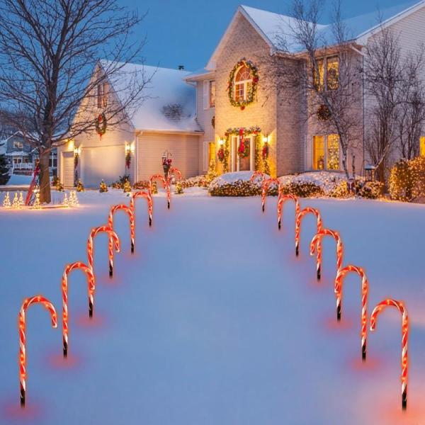 Lawn & Garden- MULTI-SPARKING Candy Cane Pathway Markers, LHMTQVK Lighted Gift Boxes, HIUCUS Garden Flags -MSRP $19,951