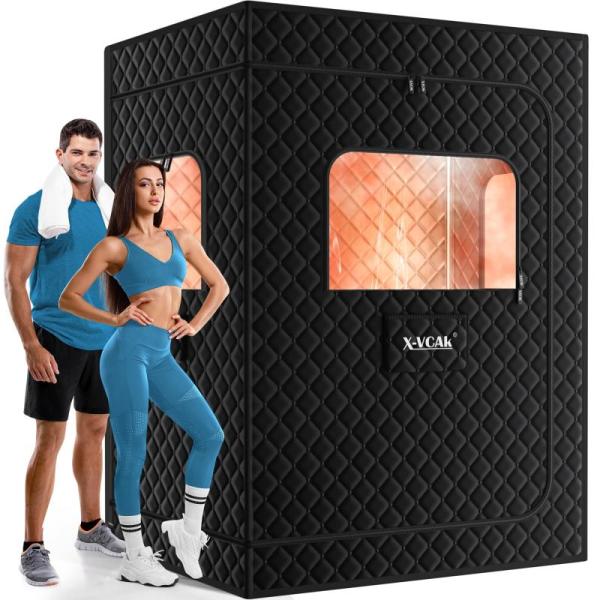 X-Vcak 2 Person Sauna Extra Large Sauna Box Portable - MSRP $199