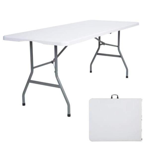 Aoeiye 6ft Folding Table Plastic, w/Handle - MSRP $69