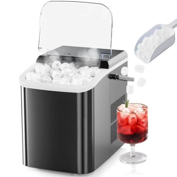 Sweetcrispy Countertop Ice Maker, Scoop Basket - MSRP $55