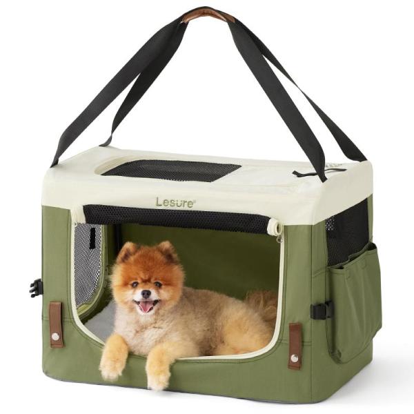 Lesure Collapsible Travel Dog Crate for Small Dogs - MSRP $62